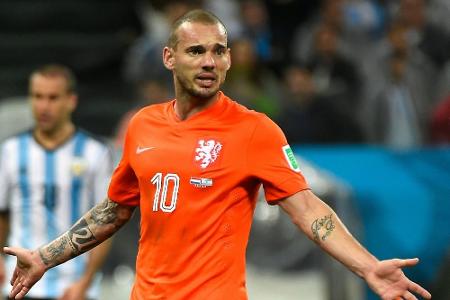 Oranje-Rekordspieler Sneijder beendet Karriere Oranje-Rekordspieler Sneijder beendet Karriere