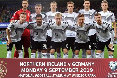 Nach der Pleite gegen die Niederlande findet die deutsche Nationalmannschaft mit einem 2:0-Arbeitssieg in Nordirland zurück ... Nach der Pleite gegen die Niederlande findet die deutsche Nationalmannschaft mit einem 2:0-Arbeitssieg in Nordirland zurück ...