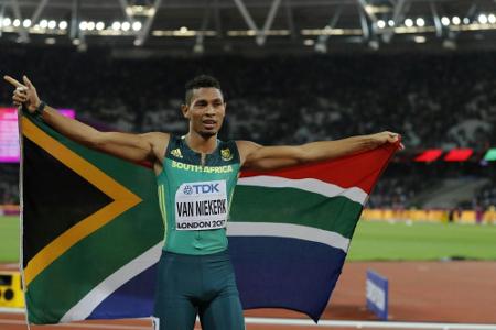 400-m-Olympiasieger van Niekerk startet nicht bei WM 400-m-Olympiasieger van Niekerk startet nicht bei WM
