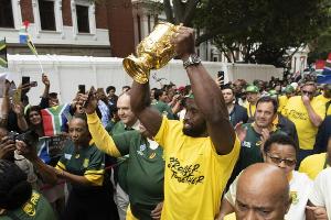 Südafrikas Rugby-Weltmeister feiern an historischer Stätte