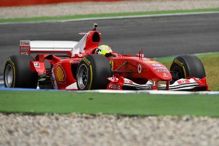 Mick Schumacher im Weltmeister-Ferrari F2004 Mick Schumacher im Weltmeister-Ferrari F2004