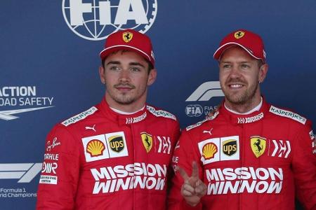 Vettel beschenkt Leclerc zu Weihnachten Vettel beschenkt Leclerc zu Weihnachten