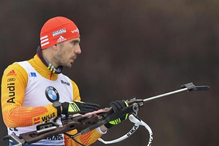 Biathlon: Männer-Staffel läuft in Oberhof auf Platz drei Biathlon: Männer-Staffel läuft in Oberhof auf Platz drei