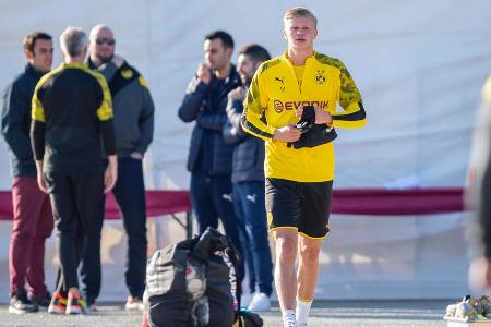 Borussia Dortmunds Neuzugang Erling Haaland hat erstmals mit seinem neuen Team trainiert. Im spanischen Marbella mischte der... Borussia Dortmunds Neuzugang Erling Haaland hat erstmals mit seinem neuen Team trainiert. Im spanischen Marbella mischte der...