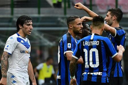 Inter schießt Schlusslicht Brescia ab Inter schießt Schlusslicht Brescia ab