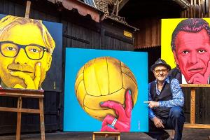 Klopp in Denkerpose in Öl verewigt