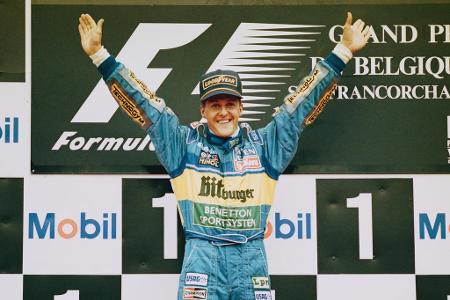 Das Rennen 1992 ist nur der Anfang einer einzigartigen Erfolgsgeschichte. Schumacher gewinnt in Belgien 1992, 1995, 1996, 19...