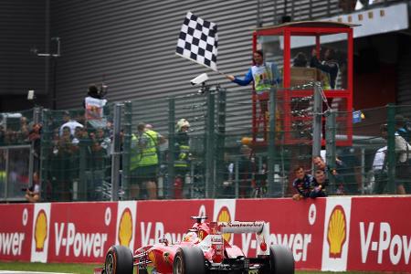 Die meisten Siege als Team feiert in Belgien die Scuderia. Sage und schreibe 17 Mal steht ein Ferrari-Pilot in den Ardennen ...