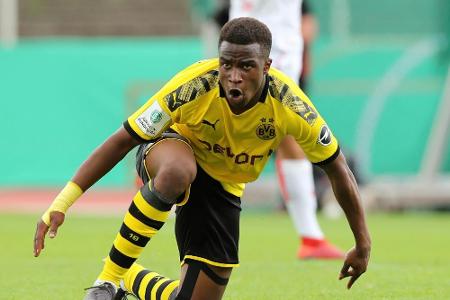 Vier Tore gegen Essen: BVB-Wunderkind Moukoko knipst weiter Vier Tore gegen Essen: BVB-Wunderkind Moukoko knipst weiter