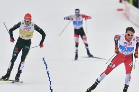 Kombinierer-Duo Geiger/Rießle verpasst Sieg im Teamsprint knapp Kombinierer-Duo Geiger/Rießle verpasst Sieg im Teamsprint knapp