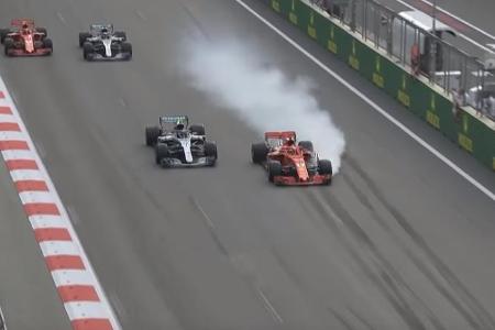Vier Runden vor Schluss will der Ferrari-Mann wieder einmal zu viel. Nach einer Safety-Car-Phase versucht es Vettel mit der ...