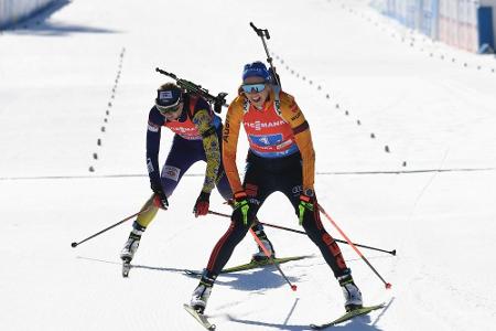 Biathlon-WM: Frauen-Staffel holt Silber - Titel an Norwegen Biathlon-WM: Frauen-Staffel holt Silber - Titel an Norwegen