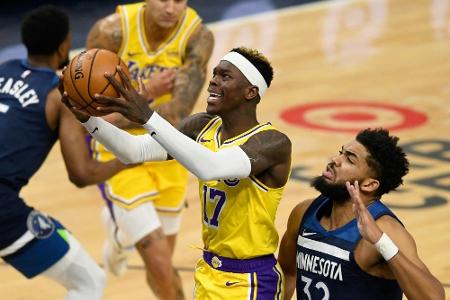 NBA: James und Schröder führen Lakers zum Sieg bei den Timberwolves NBA: James und Schröder führen Lakers zum Sieg bei den Timberwolves