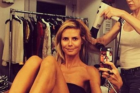 Heidi Klum in der Maske zur TV-Show 