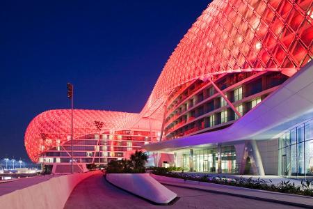 schönste fassaden YAS-Hotel, Abi Dhabi, Vereinigte Arabische Emirate