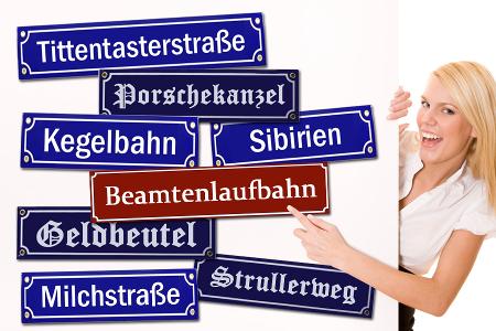 Die lustigsten Straßennamen Die lustigsten Straßennamen