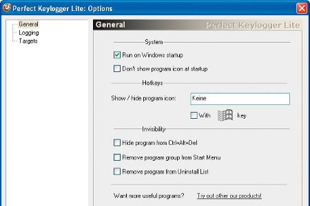 Perfect Keylogger Lite 1.15
Keylogger wie dieser werden benutzt, um Tastaturanschläge anderer Personen aufzuzeichnen. Dadurc...