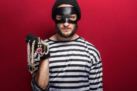 Das etwas andere Halloween-Kostüm, aber wer hat keine Angst vor Bankräubern?