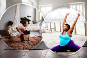 Dick, aber verdammt biegsam: So cool sind kurvige Frauen beim Yoga