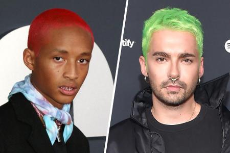 Promi-Männer wie Jaden Smith (li.) oder Bill Kaulitz sind kreative Köpfe, im wahrsten Sinne des Wortes. Ihr Haarstyling müss...
