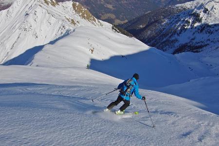 Hervorragende Pisten und ein Blick auf die Dolomiten sprechen für Sillan