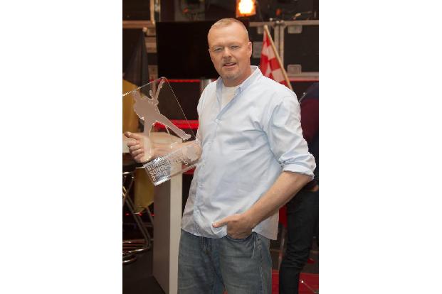 ...Stefan Raab im April 2010. Der Entertainer stürzte in seiner eigenen Sendung 'Schlag den Raab' mit dem Mountainbike, zog ...