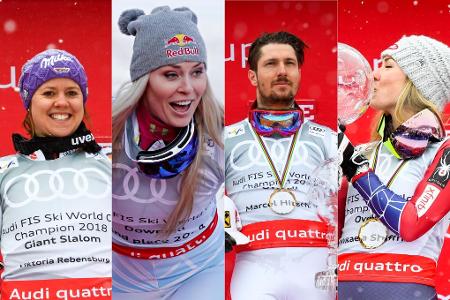 Ski-Stars wie Mikaela Shiffrin, Marcel Hirscher oder Lindsey Vonn kassierten in der zurückliegenden Weltcup-Saison satte Prä... Ski-Stars wie Mikaela Shiffrin, Marcel Hirscher oder Lindsey Vonn kassierten in der zurückliegenden Weltcup-Saison satte Prä...