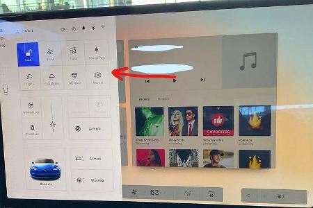 Leerlaufwahl per Bildschirm-Menü bei Tesla Model S und X