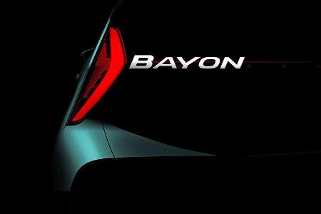 Hyundai Bayon Teaser Schriftzug