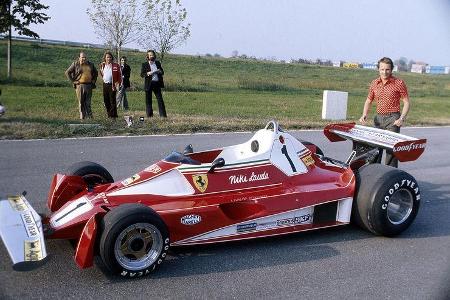 Bei Testfahrten in Fiorano machte Lauda 1976 seinen 312 T2 bereit für eine aufregende Saison.