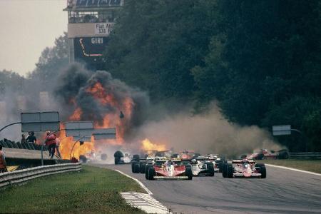 Der Erfolg in Monza wurde allerdings durch den Unfall des Schweden Ronnie Peterson getrübt, der später seinen Verletzungen e...