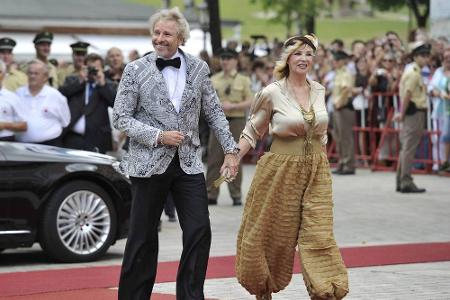 Legendär sind vor allem ihre gemeinsamen Auftritte bei den Bayreuther Festspielen. Egal ob in goldener Haremshose...