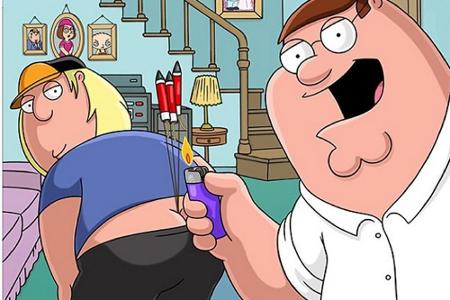 Wenn Peter Griffin und sein Sohn Chris aus Wenn Peter Griffin und sein Sohn Chris aus