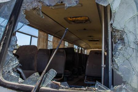 Nur selten gelangen Bilder wie dieses von einem zerstörten Bus aus Varosha an die Öffentlichkeit