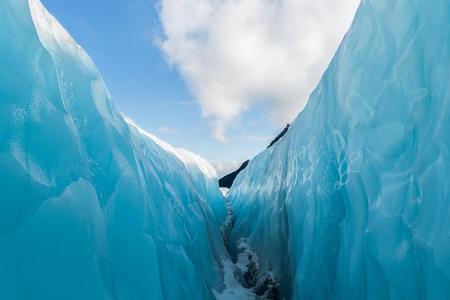 Auch das ist Neuseeland: der Fox-Gletscher. Die Eisformation ist Teil des Westland-Nationalparks. Die sozialen Medien sind v...