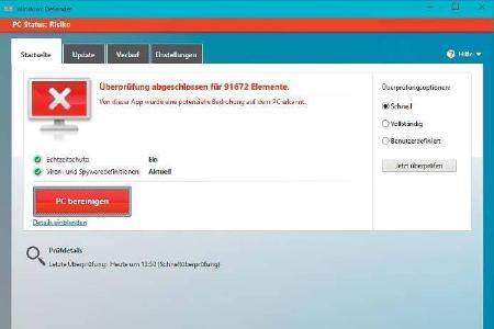 Der Windows-Virenscanner nutzt eine Verhaltenserkennung für besseren Schutz.