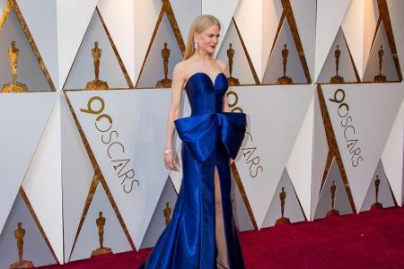 Die Damen Hollywoods setzten bei den 90. Oscars wieder auf farbenfrohe Roben. Allen voran Nicole Kidman, die in ihrem nachtb...