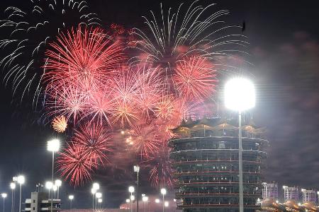 Tradition in Bahrain: Feuerwerk nach dem Formel 1-Rennen
