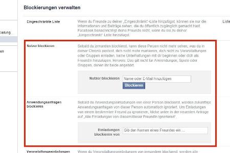 User blockieren - Spammer oder nervige Bekannte können Sie problemlos unter der Blockieren-Leiste hinzufügen oder Anwendungs...