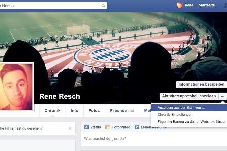 Sichtbarkeit der Chronik checken - Manchmal macht Facebook doch, was es will. Da hilft es, die Sichtbarkeit der eigenen Chro...