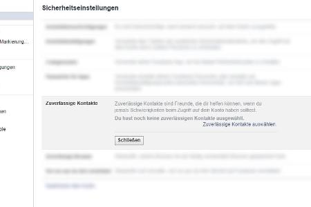 Für den Notfall: Zuverlässige Kontakte - Es ist die Online-Version der Notfallkontakte – Facebooks 