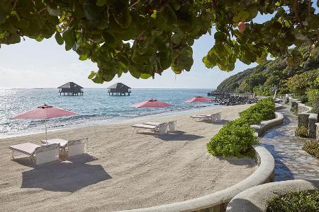 Der karibische Traumstrand des Resorts
