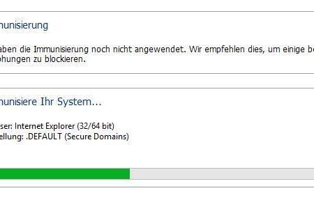 Der Rechner ist nach der Immunisierung vor vielen Gefahren geschützt.