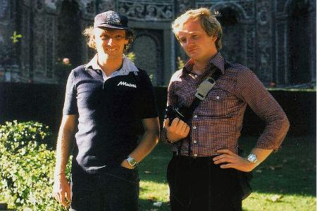 Am Comer See suchte Lauda Entspannung - hier begleitet von auto motor und sport-Fotograf Wolfgang Wilhelm.