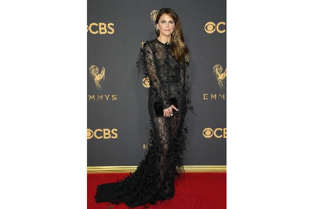 ...Keri Russell: Auch der 'Planet der Affen'-Star begeisterte in einer schwarzen Robe mit viel Bling-Bling. Doch auch in Wei...