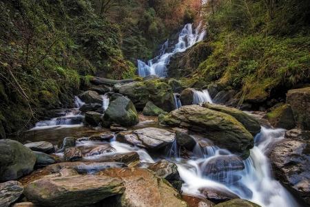 Inmitten des Nationalparks befindet sich der Torc Wasserfall.