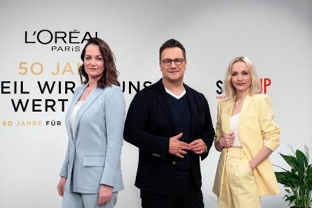 Guido Maria Kretschmer mit Natalia Wörner (l.) und Janin Ullmann. Guido Maria Kretschmer mit Natalia Wörner (l.) und Janin Ullmann.