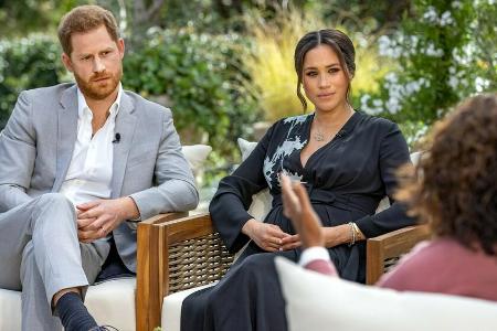 Harry und Meghan im Interview mit Oprah Winfrey. Harry und Meghan im Interview mit Oprah Winfrey.