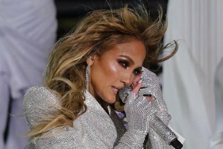 Jennifer Lopez während ihres Auftritts auf dem Times Square Jennifer Lopez während ihres Auftritts auf dem Times Square