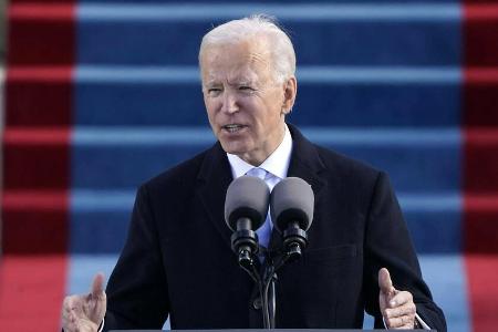 Joe Biden während seiner ersten Rede als US-Präsident Joe Biden während seiner ersten Rede als US-Präsident